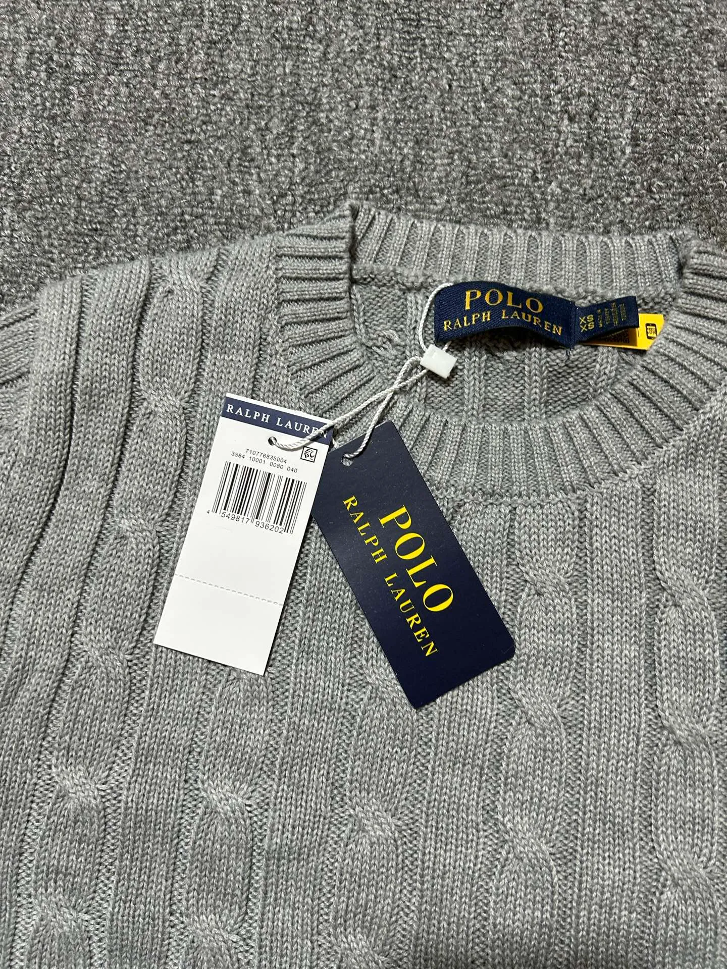 P160 Polo Ralph Lauren SS23 solid color logo embroidered sweater, official website logo on the collar. Scan the QR code to enter the official website and compare the quality at will. Size: XS-L